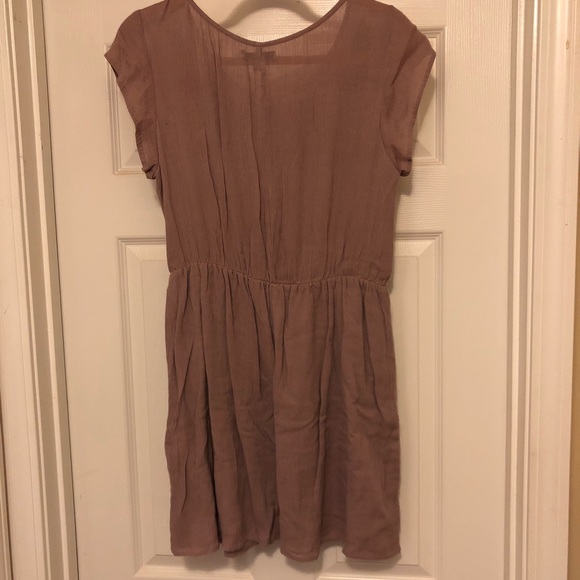 Mauve Embroidered Dress - Picture 4 of 5